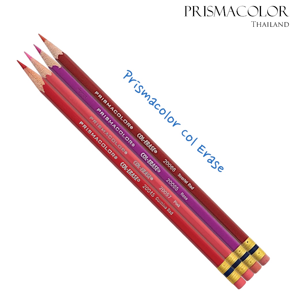 ดินสอสีลบได้ Prismacolor Col-Erase (สีแดง ชมพู) แยกแท่ง | มียางลบในตัว เหมาะงานร่างแบบ วาดรูป