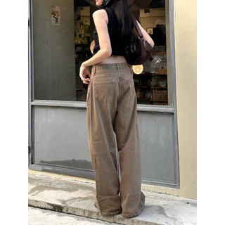 Proudly - wanwan jeans สีน้ำตาลชานม (ป้ายProudly S-3XL พร้อมส่ง)