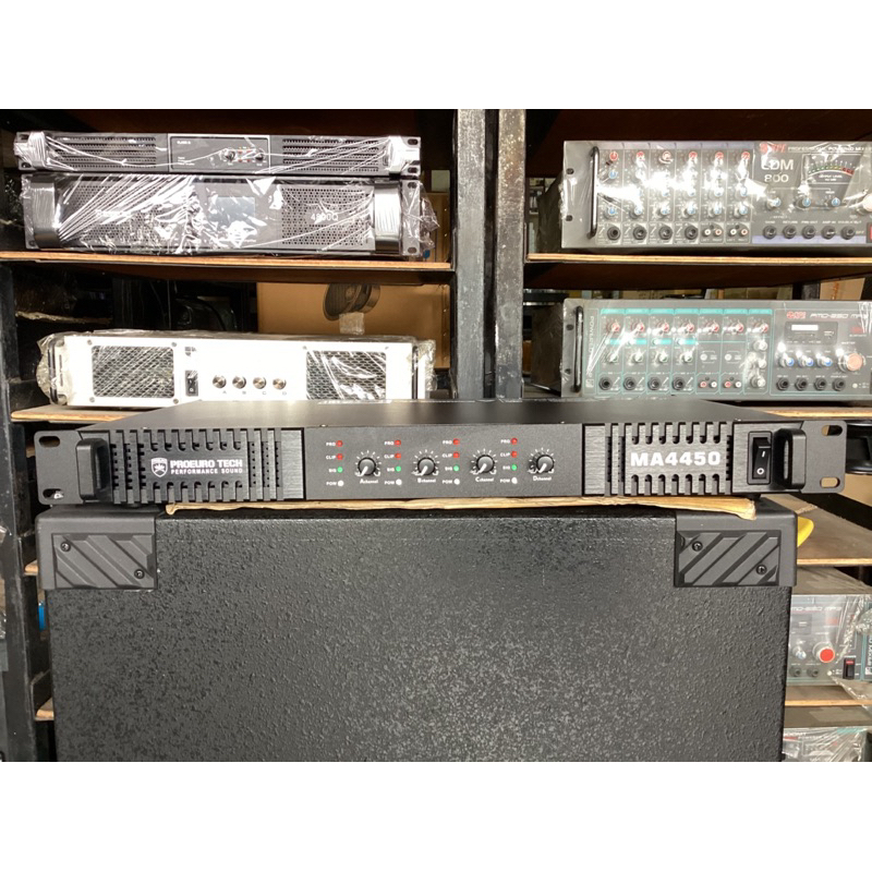 แอมป์ขยาย PROEUROTECH 4CH 1U สวิชชิ่ง คลาสD MA-4450 - 4CHx450W 8โอม 4CHx650W 4โอม