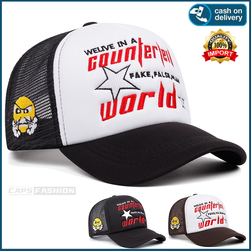 หมวกเบสบอล trucker cap การออกแบบตาข่ายระบายอากาศ หมวกแฟชั่น กีฬา กอล์ฟ สําหรับผู้หญิง และผู้ชาย สามารถปรับได้