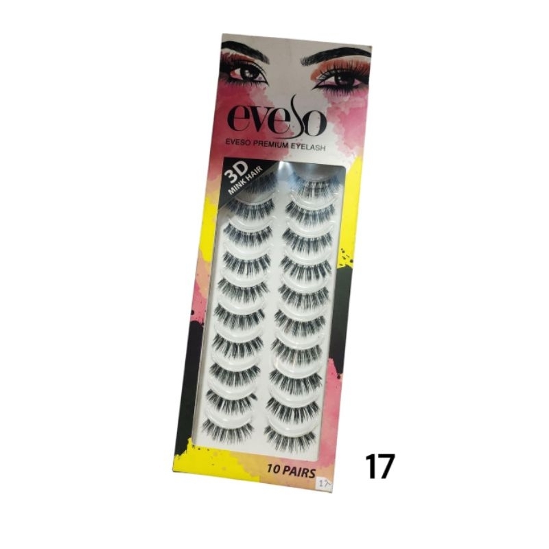 eveso 3D ขนตาปลอมจากขนมิ้งค์(10คู่) ใช้เพื่อติด ตกแต่งดวงตา เพื่อความสวยงาม ขายยกแพ็ค - รูปที่ 2