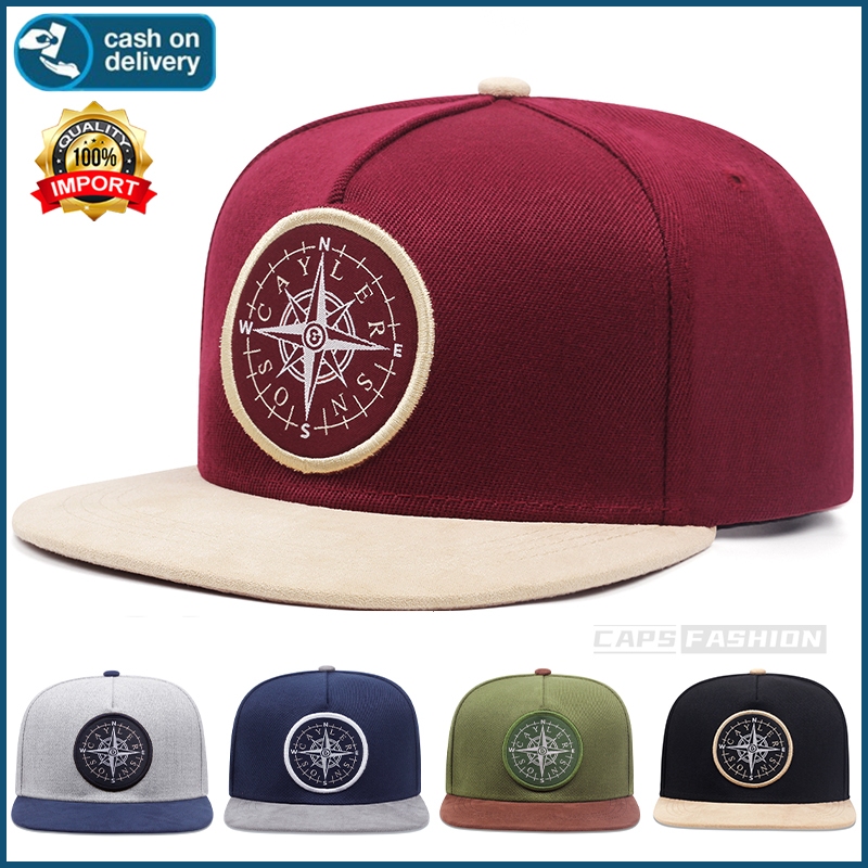 ผ้าฝ้ายแท้คุณภาพสูง หมวกฮิปฮอป NSWE ปักลายตัวอักษร snapback hat สําหรับผู้หญิง และผู้ชาย สามารถปรับได้