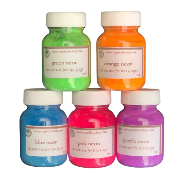 รวมสีนีออน Neon Color Powder สีสะท้อนแสงทำสบู่ สีทำบาธบอม งานฝีมือ เรซิ่น