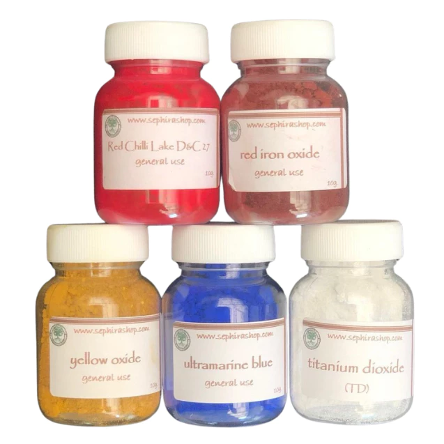 รวม แม่สี Iron Oxide Powder (10g.)สีทำลิปสติก สบู่ สีทำบาธบอม งานฝีมือ เรซิ่น