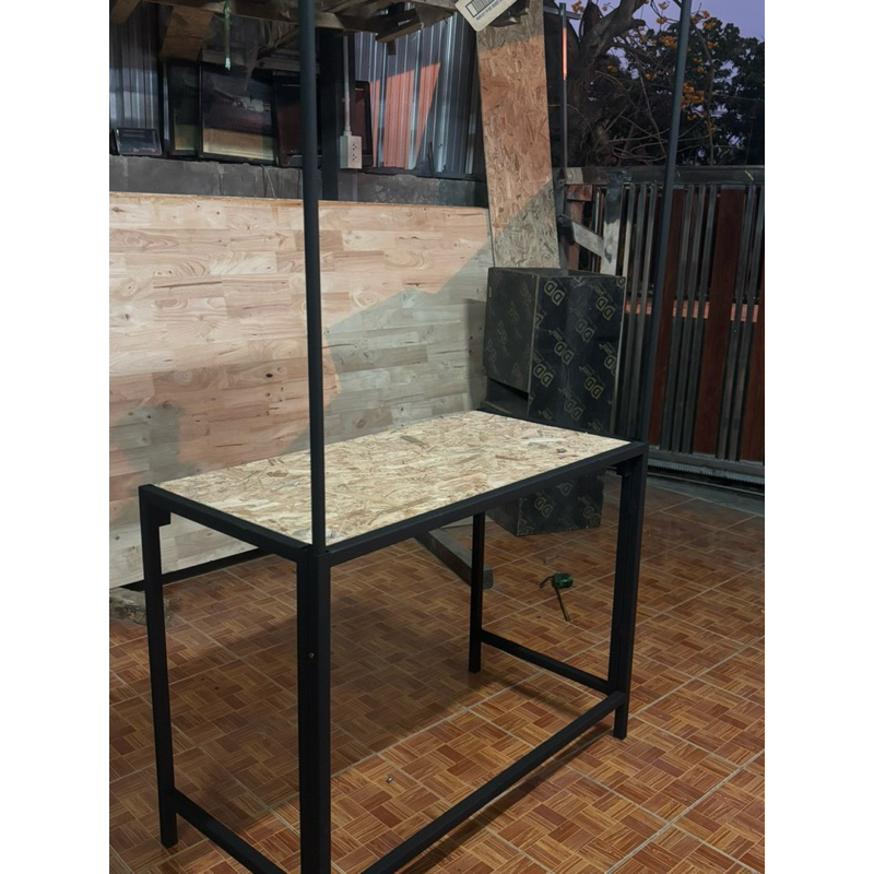 คีออสขายของ/โต๊ะพับ ถอดประกอบได้ โครงเหล็กแท้100%พ่นสีกันสนิม แผ่นไม้อัดosb - รูปที่ 2