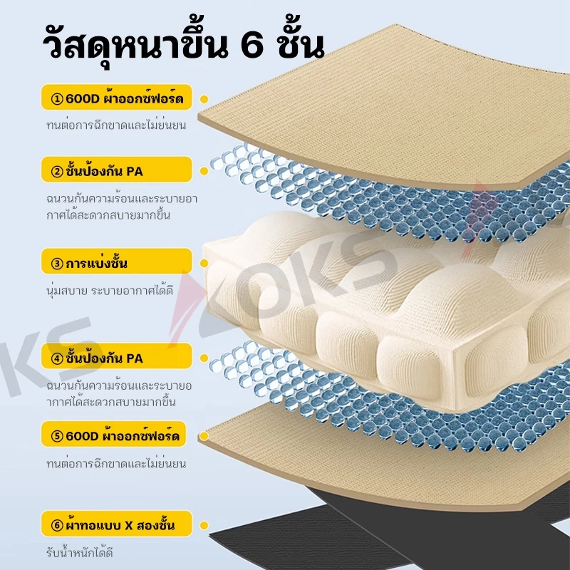 AOKS เก้าอี้แคมป์ปิ้งพับได้ อลูมิเนียม รับน้ำหนัก 300 กก. ซื้อ 1 แถม 1 thumbnail 7