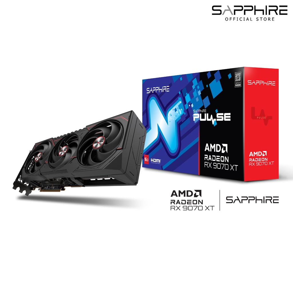 VGA SAPPHIRE PULSE AMD RADEON RX 9070 XT GAMING 16GB DUAL HDMI/DUAL DP