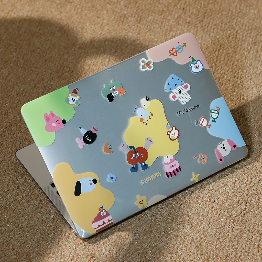Shesell พร้อมส่ง✨เคสสำหรับแมคบุ๊คใส (ผิวด้าน) A3240 M4 Air13/Pro13 งานปาร์ตี้ฤดูใบไม้ผลิ เคส macbook