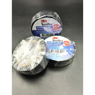 เทปพันสายไฟ 3M รุ่น TEMFLEx PLUS ขนาด 3/4 นิ้ว x 10 เมตร สีดำ ของแท้