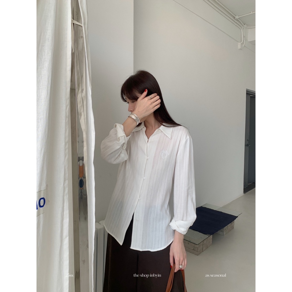 🏷️ INBYIN - white shirt 🤍 เสื้อเชิ้ตสไตล์เกาหลี
