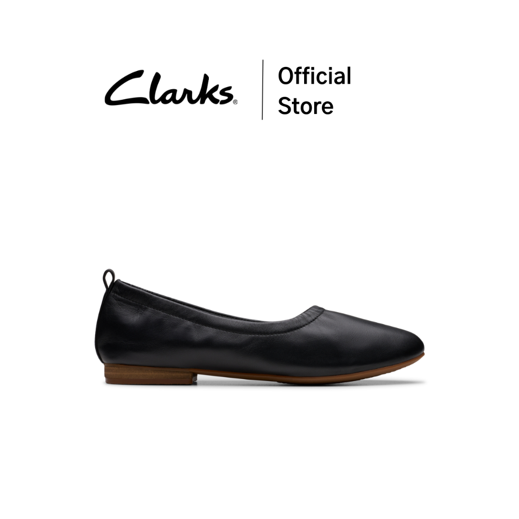 Clarks รุ่น FAWNA SOFT สี BLACK LEATHER รองเท้าคัทชูผู้หญิง รองเท้าไซส์ 35.5 หนังแท้ คุณภาพดี ใส่สบาย