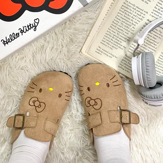 พร้อมส่ง (ของแท้ 100%) Sanrio x Hello Kitty รองเท้าแตะ