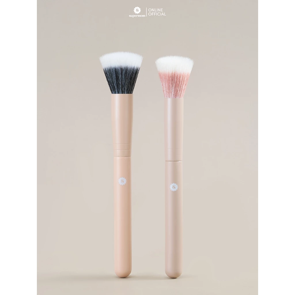 SUPERMOM l Medium Stippling Brush แปรงแต่งหน้าแยกชิ้น เกรดพรีเมี่ยม ขนาดกลาง ใช้ปัดแก้ม