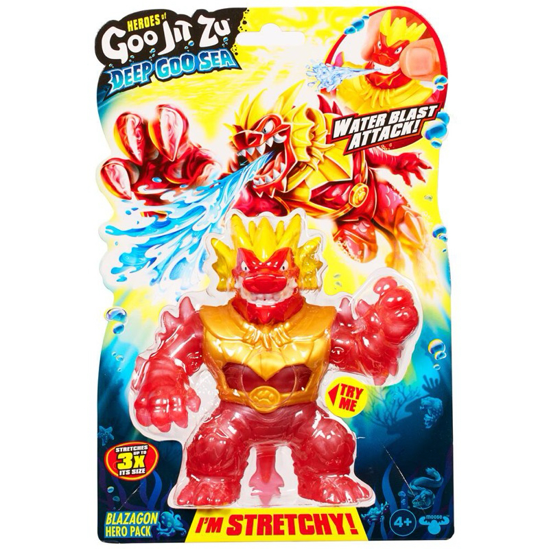 💥พร้อมส่งจากไทย ของแท้💥Goo jit zu รุ่น Deep Goo Sea ตัว Blazagon พลังพ่นน้ำโจมตี Water blast attack ตัวยืดได้ 3เท่า