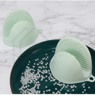 HOMEBERG 2 ชิ้น ที่จับหม้อซิลิโคนกันความร้อน ที่จับซิลิโคน กันความร้อน ซิลิโคนจับของร้อน ถุงมือ