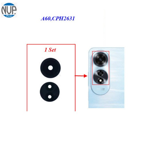 ชุดกระจกเลนส์กล้อง Oppo A60,CPH2631(1 Set)