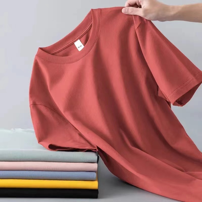 ชายอยืดแขนสั้น เข้ารูป สีพื้น แฟชั่นฤดูร้อน สําหรับผู้ชาย ไซซ์  L- 4xL รูปที่ 6
