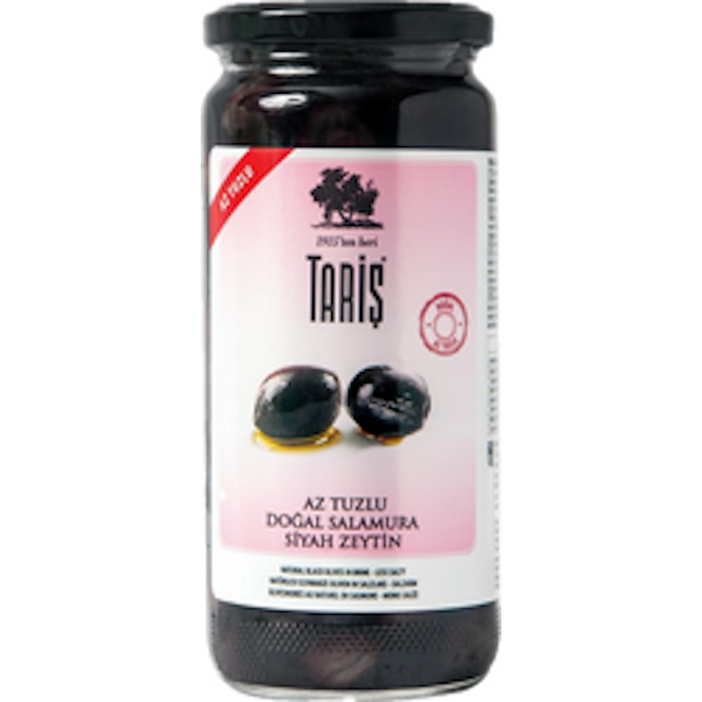 Taris Low-Salt Natural Black Olives 500 CC,ทาริสมะกอกดำในน้ำเกลือเค็มน้อย 500CC