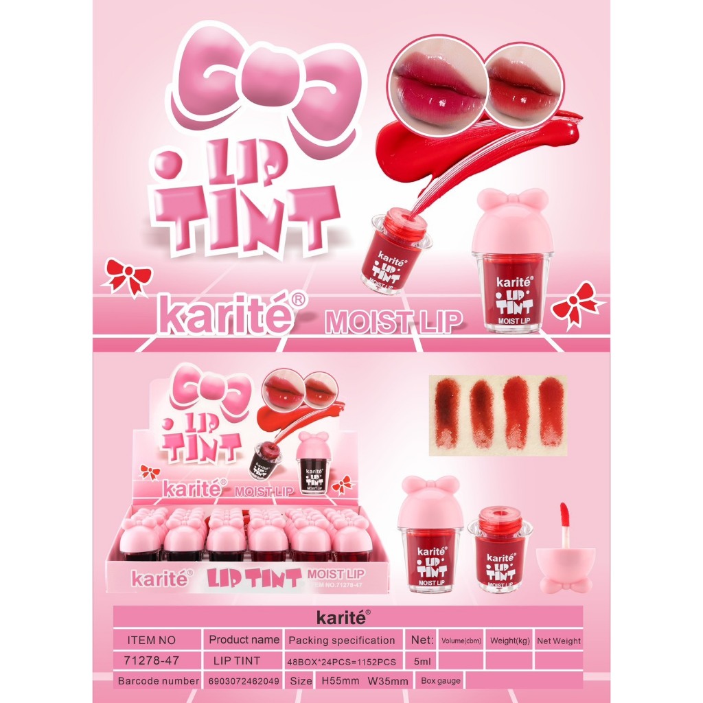 71278 Karite Lip Tint ลิป ทินต์. เนื้อเกลื่อยง่าย ปากไม่แห้ง กลิ่นหอมotopstore