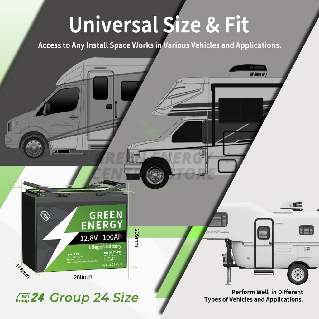 แบตลิเธียม 12.8V 100AH แบตลิเธียม lifepo4 24V 100AH Battery แบตเตอรี่พลังงานแสงอาทิตย์  Life Time 10ปี การป้องกัน BMS - รูปที่ 6