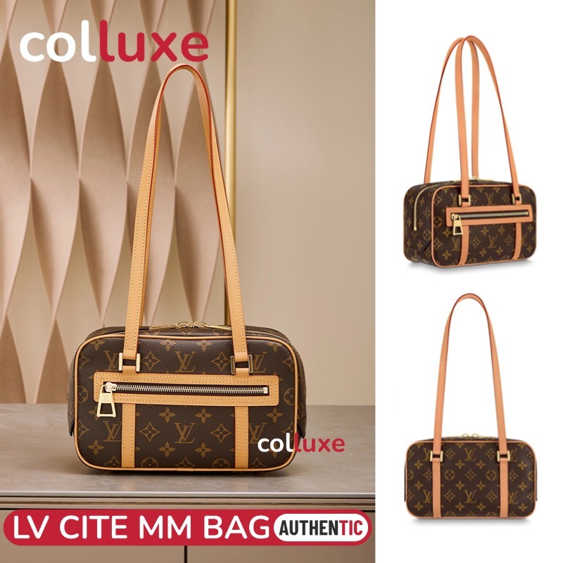 👜หลุยส์วิตตอง Louis Vuitton LV CITE MM SIZE IN VINTAGE BAG กระเป๋าสะพายสตรี