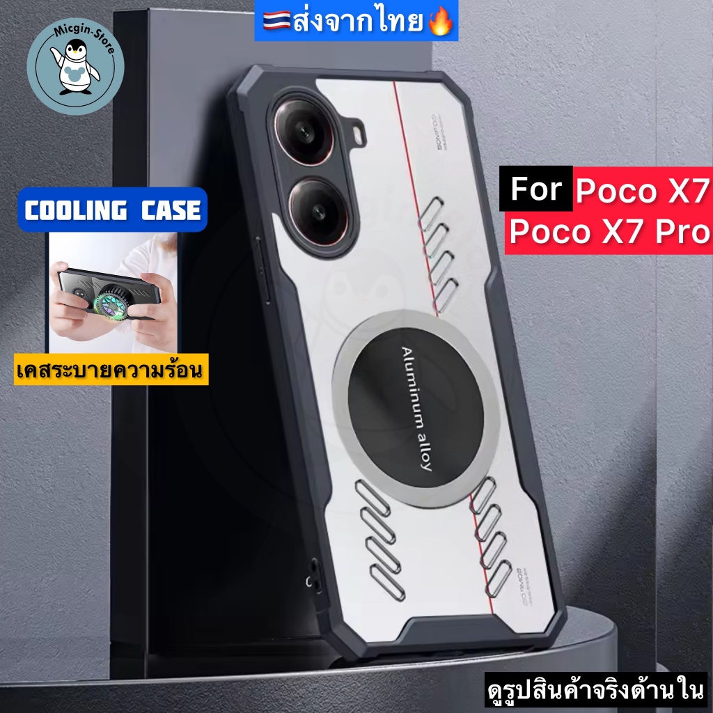 เคส สำหรับ Poco X7 Pro / Poco X7 🔥Cooling Case เคสระบายความร้อน เคสแม่เหล็ก ติดพัดลม ส่งจากไทย🇹🇭