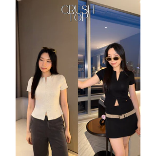UIUI | CRUSH TOP เสื้อยืดซิปบนล่าง
