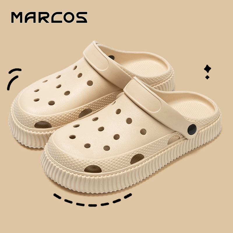 MARCOS รองเท้าผู้หญิงมีรู รองเท้ารัดส้นผู้หญิง รองเท้าผู้หญิงมีรู รองเท้าแตะฤดูร้อน นุ่มสบายสุดๆ รองเท้าแตะกันลื่น สำหรั