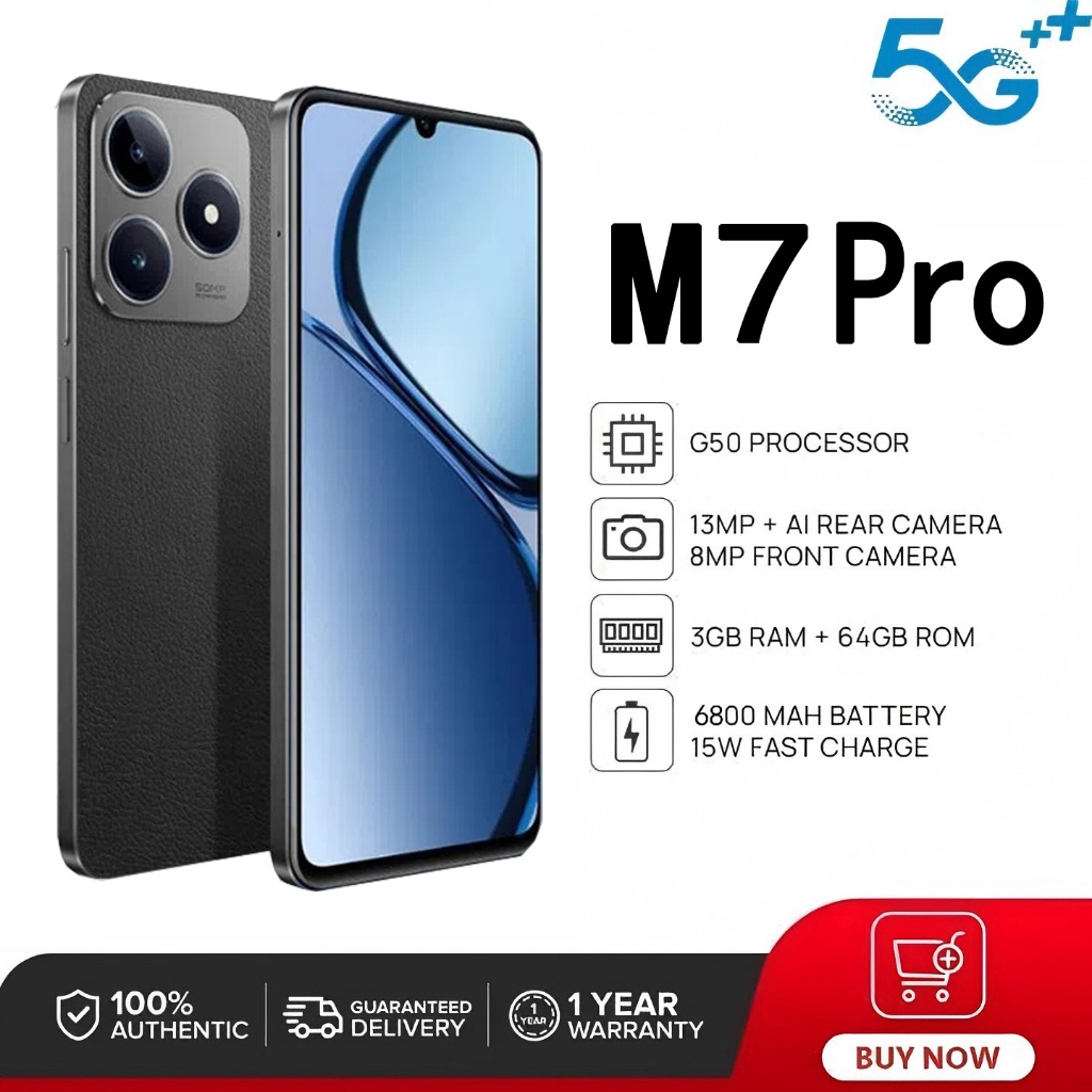โทรศัพท์มือถือ M7 Pro 7.3 นิ้ว 6800mAh 5G wifi Android โทรศัพท์มือถือ 16GB+512GB โทรศัพท์มือถือ COD