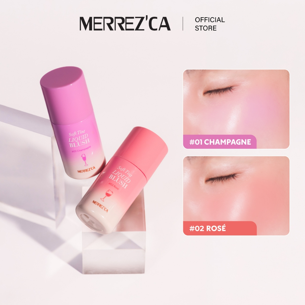 Merrezca soft tint liquid blush บลัชแก้มเด้ง จุ่มแก้มฉ่ำ เนื้อละมุน