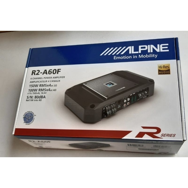 แท้!! Alpine R2-A60F (Gen R) 4 Channel 600 Watt Class D Power Amplifier เครื่องขยายเสียงรถยนต์ รับปร
