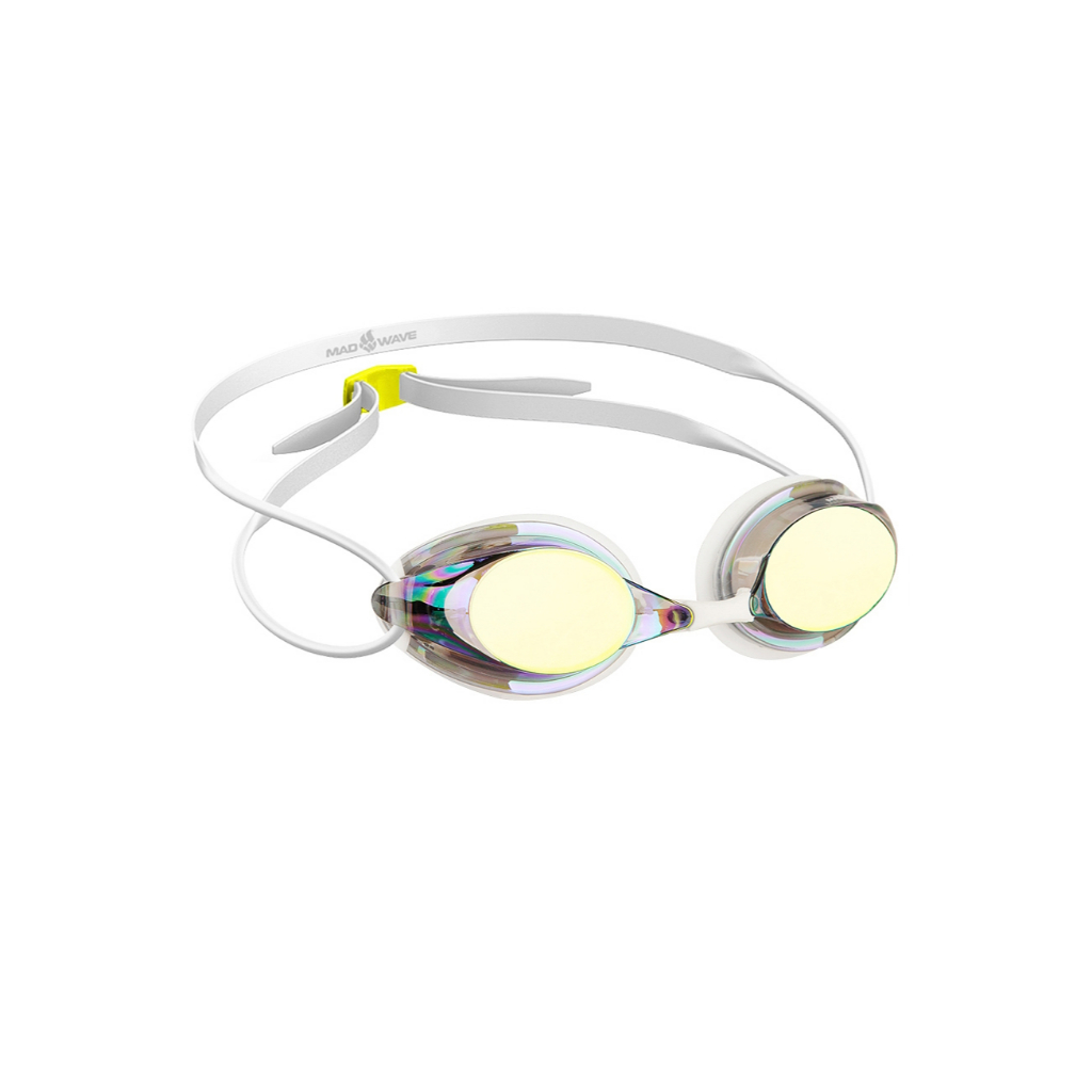 Mad Wave Streamline Rainbow แว่นว่ายน้ำแข่งขัน Low-Profile เลนส์ Rainbow UV & Anti-Fog