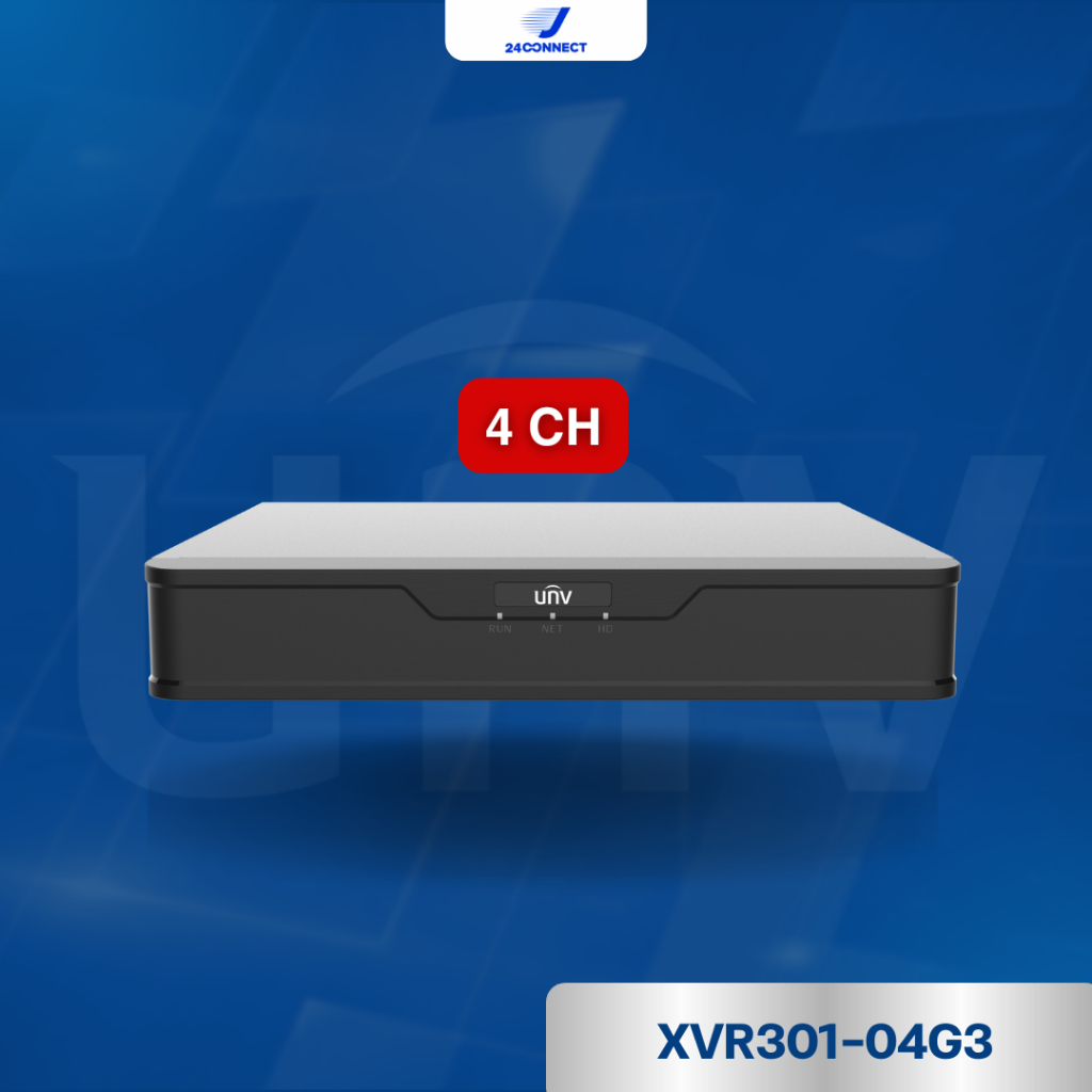 ชุดกล้องวงจรปิด UNV 4 ตัว 5 ล้านพิกเซล รุ่น UAC-B115-F28-W เครื่องบันทึก รุ่น XVR301-04G3 รับประกัน3 ปี (ไม่บันทึกเสียง)