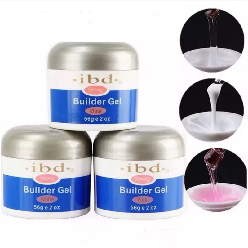 กาวเจลต่อเล็บ PVC ibd Builder Gel สำหรับต่อเล็บ 3 สี ใส ชมพู ขาว ขนาด 56 กรัม สินค้าพร้อมส่ง