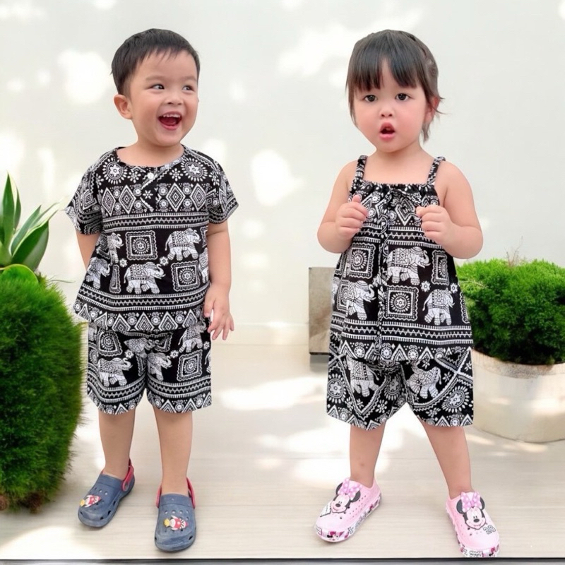 ชุดช้างเด็กลายใหม่ผ้าเย็นไม่ร้อนเกรดพรีเมี่ยมมี5สี พร้อมส่ง