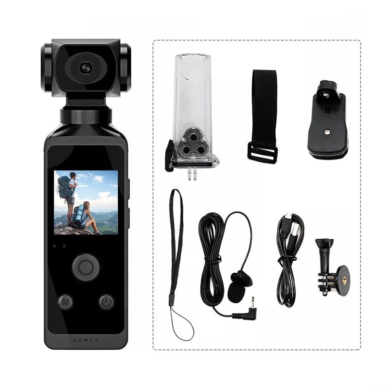 KA-2 WiFi 4K กล้อง HD/กล้องแอ็กชัน กลางแจ้ง270° หมุนได้ กับซองกันน้ำ