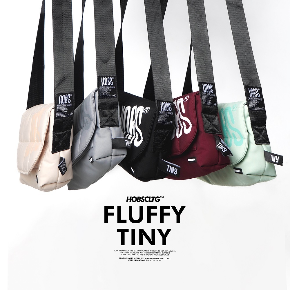( ส่งฟรี ) กระเป๋าสะพายข้างนุ่มนิ่ม รุ่น Fluffy Tiny วัสดุ Fabric crossbody bag มีให้เลือก 5 สี