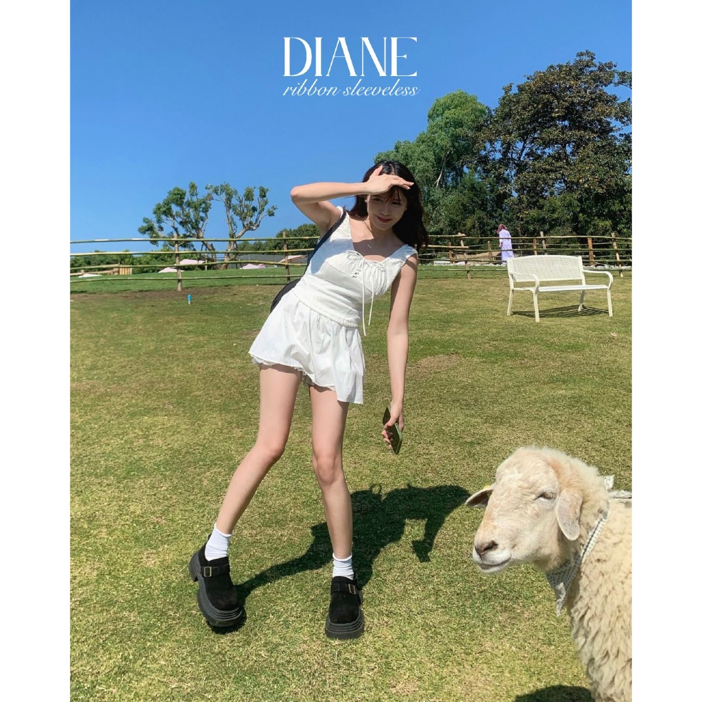KINDARARE - Diane ribbon sleeveless (พร้อมส่ง)