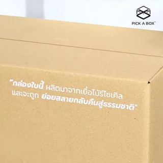 กล่อง ECO BOX (Size CD) - 20 ใบ : กล่องพัสดุรักษ์โลกผลิตจากเยื่อไม้รีไซเคิล PICK A BOX