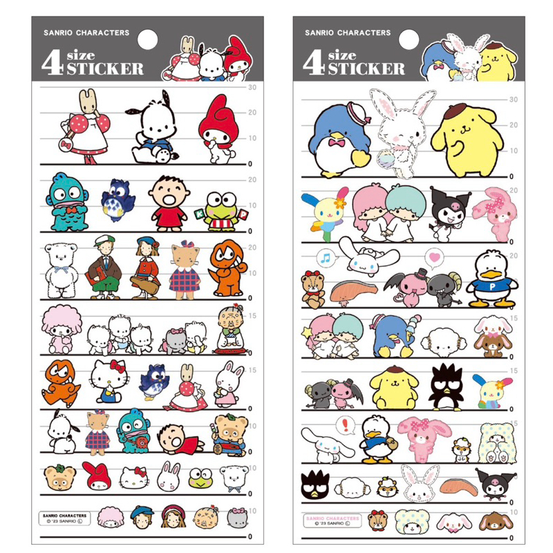 4 size sticker Sanrio, Kirby, BT21, Disney, Moomin, Pokémon , Doraemon Made in Japan