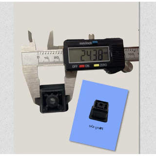 ลูกล้อราวตากผ้าทรงแบน ขนาด 1.5 นิ้ว แกนเดือยเสียบ บูททรงสี่เหลี่ยม 24 มิล / รหัส บูท#1 /(สีดำ)