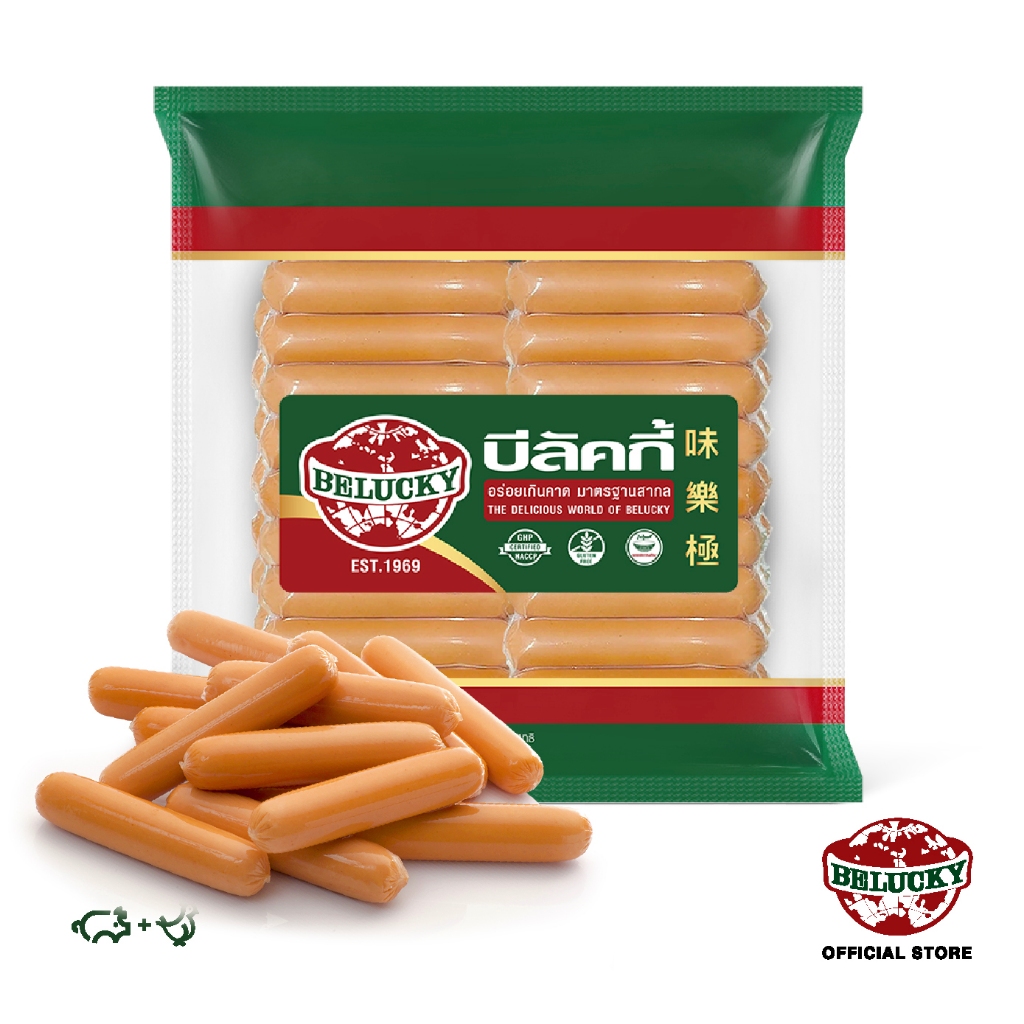 Belucky บีลัคกี้ ไส้กรอก Hotdog 4" ฮอทดอก 4 นิ้ว (1,000 g)