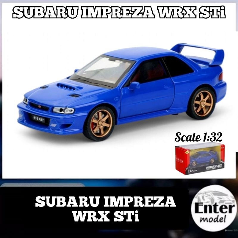 SUBARU IMPREZA WRX STI CHIYUAN SCALE 1/32 โมเดลรถ เหล็กอัลลอย เปิดไฟได้ มีเสียงเครื่องยนต์