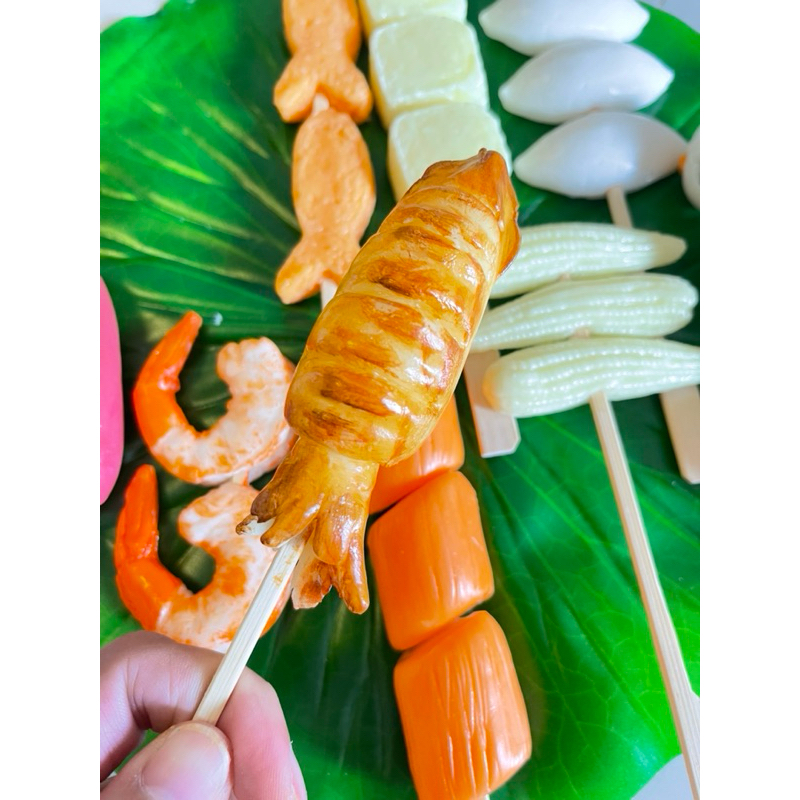 กับข้าวแม่ ชุดหม่าล่าเสียบไม้ ของเล่นบทบาทสมมุติ ( รอดินปั้นแห้ง 5-7 วัน) - รูปที่ 7