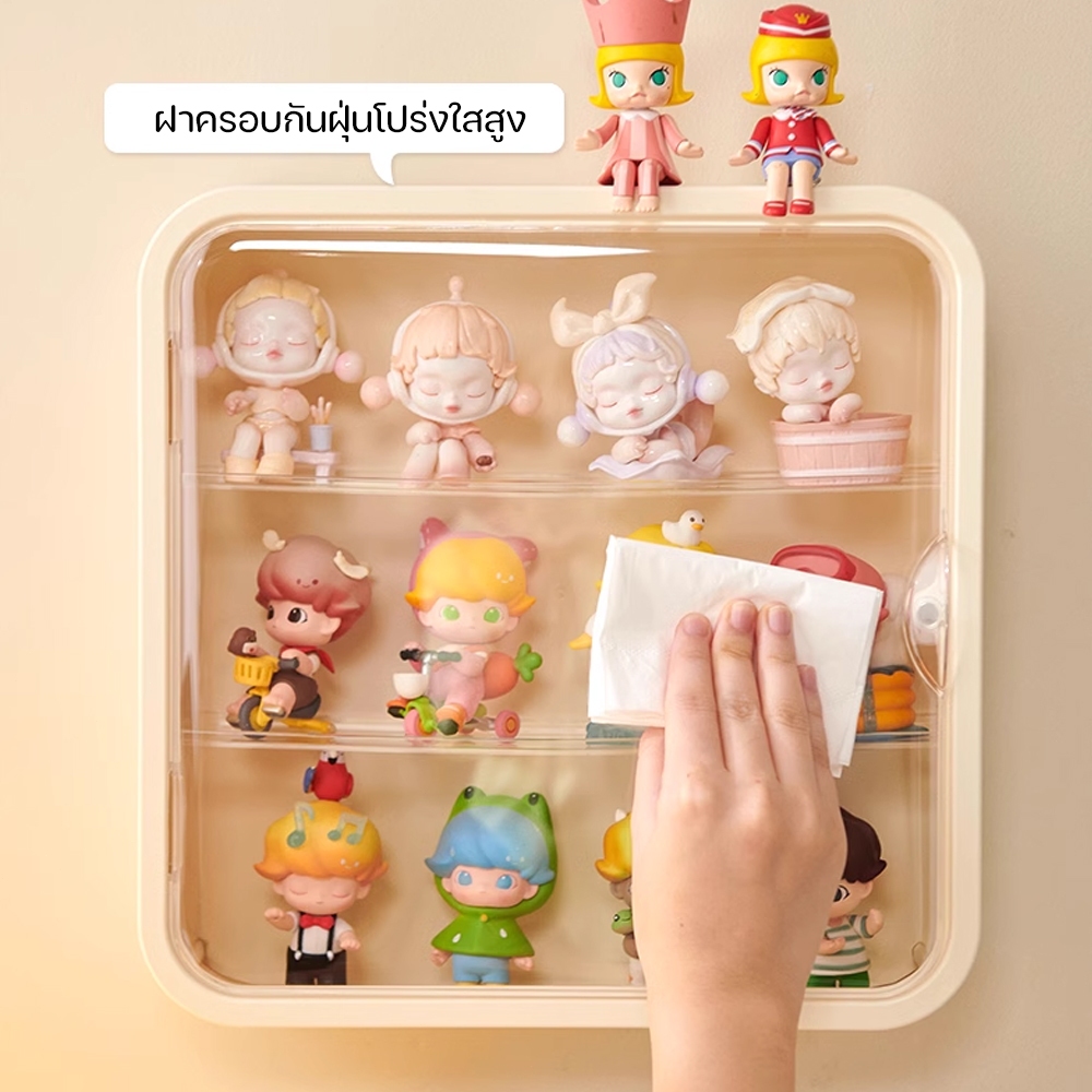 กล่องใส่โมเดล ตู้ art toy ตู้โชว์ติดผนัง มีสองสีให้เลือก ทนทานและทนทาน พลาสติกอย่างดี สไตล์ยอดนิยม - รูปที่ 6