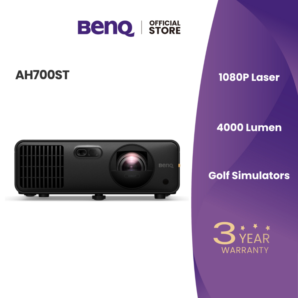 BenQ AH700ST The 1st Auto DIY Installation 1080P Laser Projector for Golf Simulators