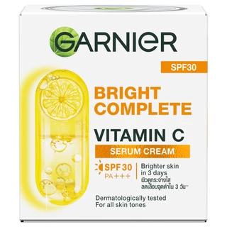 GARNIER - Bright Complete Vitamin C Serum Cream SPF30 PA+++ (50ml.) วิตามินซี เซรั่ม ครีม