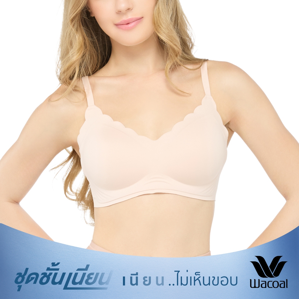 Wacoal ชุดชั้นเนียน บราไร้โครง Smart Size เนียนเรียบ รุ่น WB5X76 สีเบจ (BE)