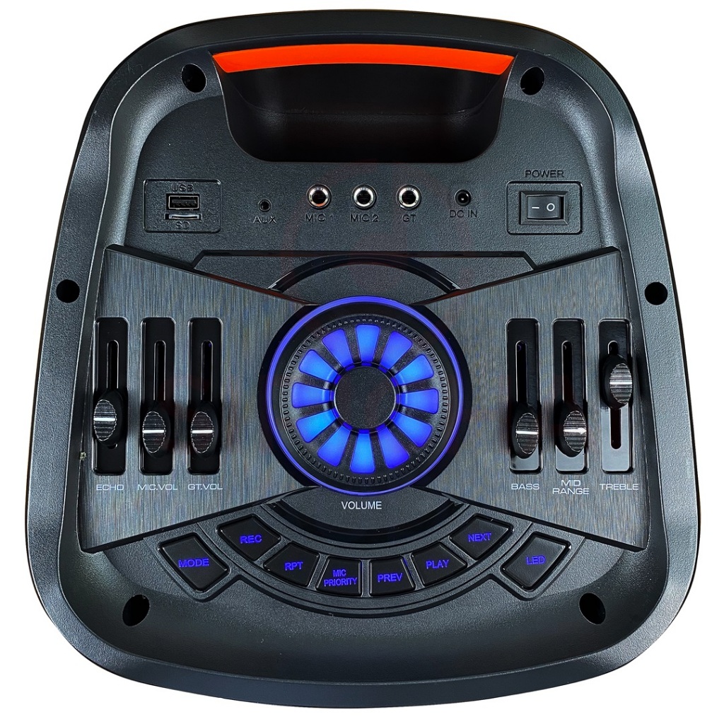 d-power ลำโพงบลูทูธ 120W ดอก 8 นิ้ว รุ่น X9W ไฟ RGB TWS ฟรีไมค์ลอย 1ตัวพร้อมรีโมท รับประกัน 1ปี