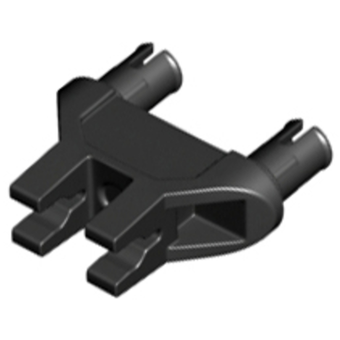 BRICK PARTS No: 19159 (ชิ้นส่วนเลโก้แท้) Technic, Pin Double Triangle 1 x 3 with 2 Clips with Square